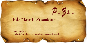 Péteri Zsombor névjegykártya