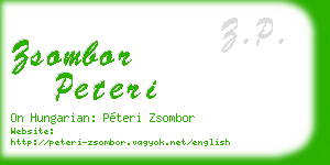 zsombor peteri business card