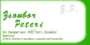 zsombor peteri business card